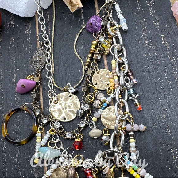 Alquimia Gold and Silver Charm Necklace - Picture 2 of 8